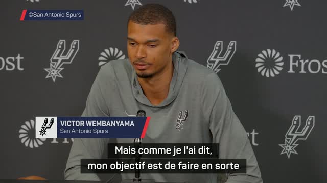 Spurs - Wembanyama veut "faire en sorte qu'il n'y ait plus de débat à la fin de la saison" pour le titre MVP