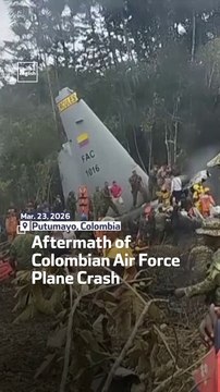 Aftermath of Colombian Air Force Plane Crash