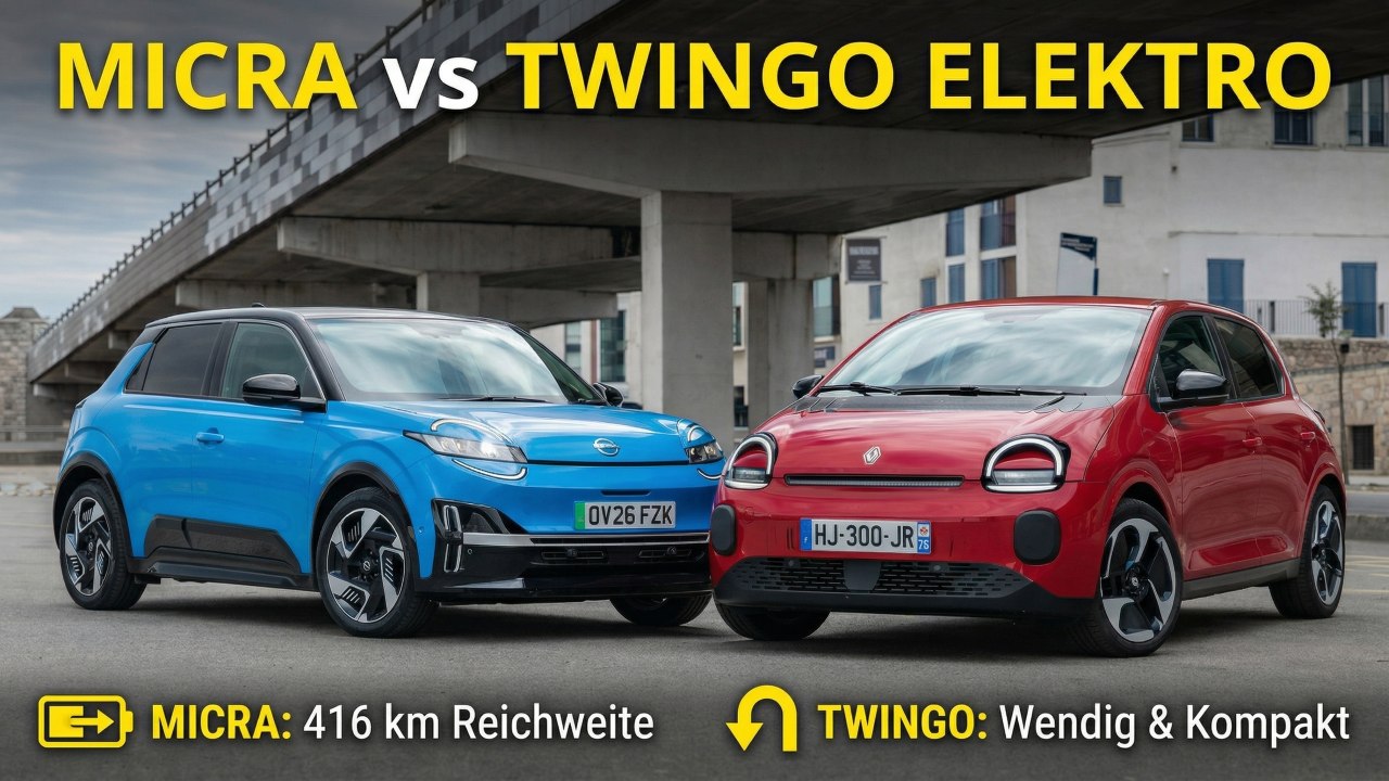 Nissan Micra trifft Renault Twingo E-Tech im Stadt-Check