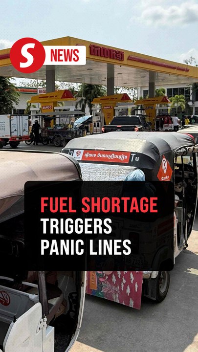 Cambodians queue at petrol stations as fuel shortage grips Phnom Penh