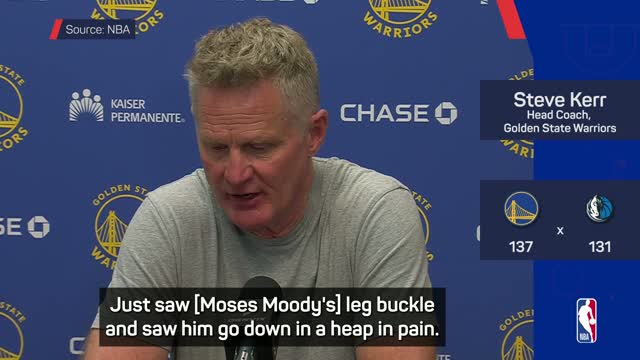 Kerr hopeful Moody's injury isn't career-threatening