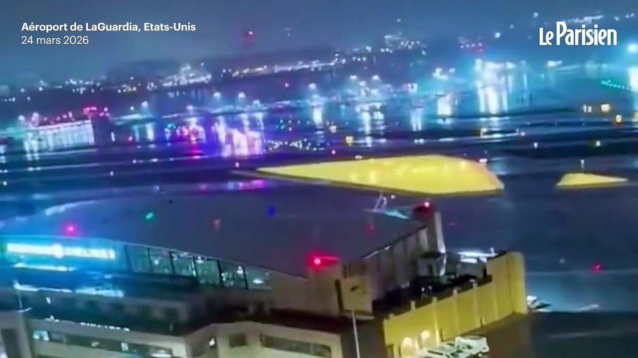 Les images de la collision entre l'avion et un camion de pompier à l'aéroport de LaGuardia