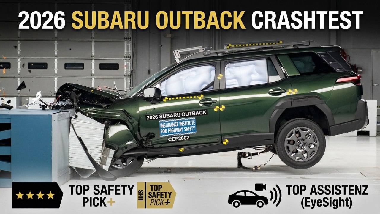 IIHS Crashtest Subaru Outback 2026: So sicher ist das SUV