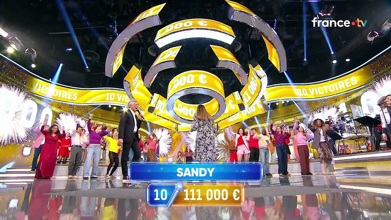 Sandy est la championne actuelle du jeu de Nagui.