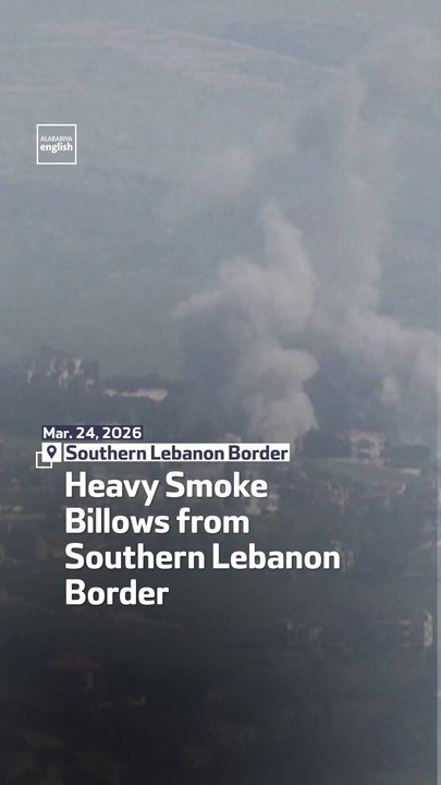 Heavy Smoke Billows from Southern Lebanon Border