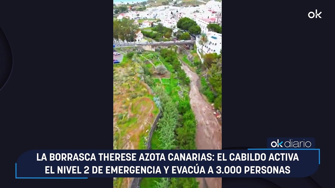 La borrasca Therese azota Canarias: el Cabildo activa el nivel 2 de emergencia y evacúa a 3.000 personas