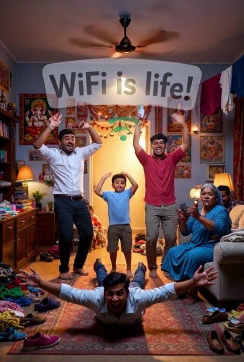 “5 Minutes Without WIFI… Desi Family Goes Crazy 😂