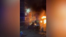 Dramatic new video shows Golders Green ambulance exploding in arson attack