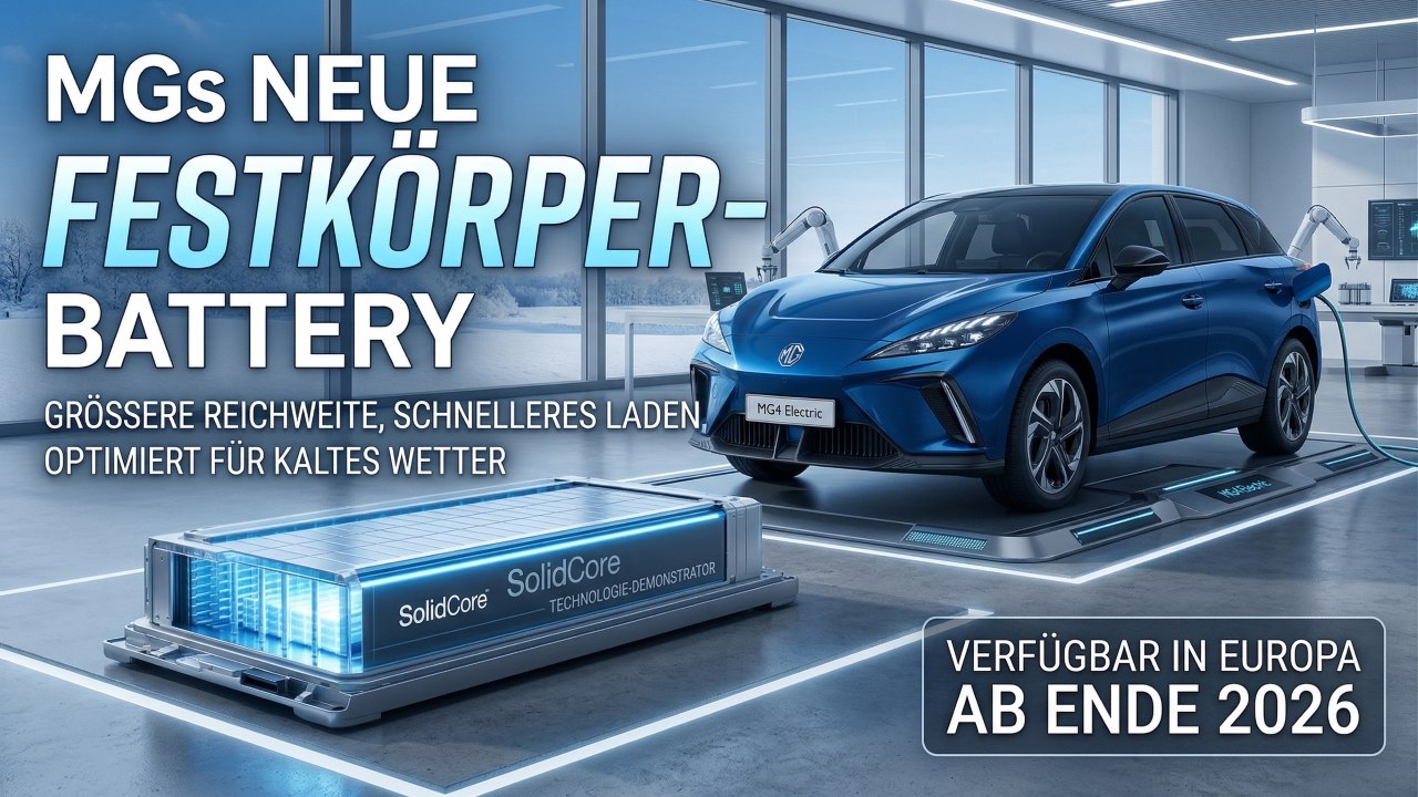 MG mit SolidCore Batterie: Neue Reichweite für MG Elektroautos