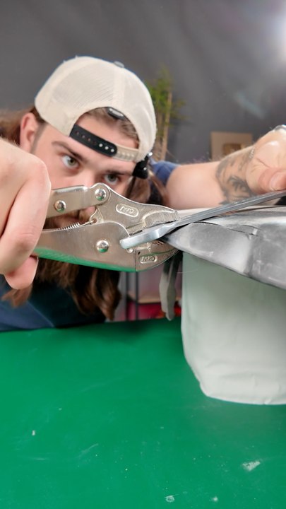 Bending car hood, shaking the cement and cleaning some pipes!