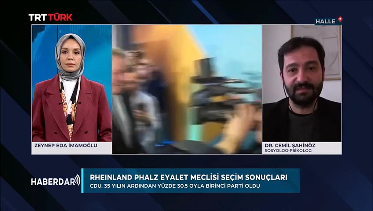 Rheinland-Pfalz eyalet meclisi seçim sonuçları (TRT Türk, Haberdar, 23.03.2026)