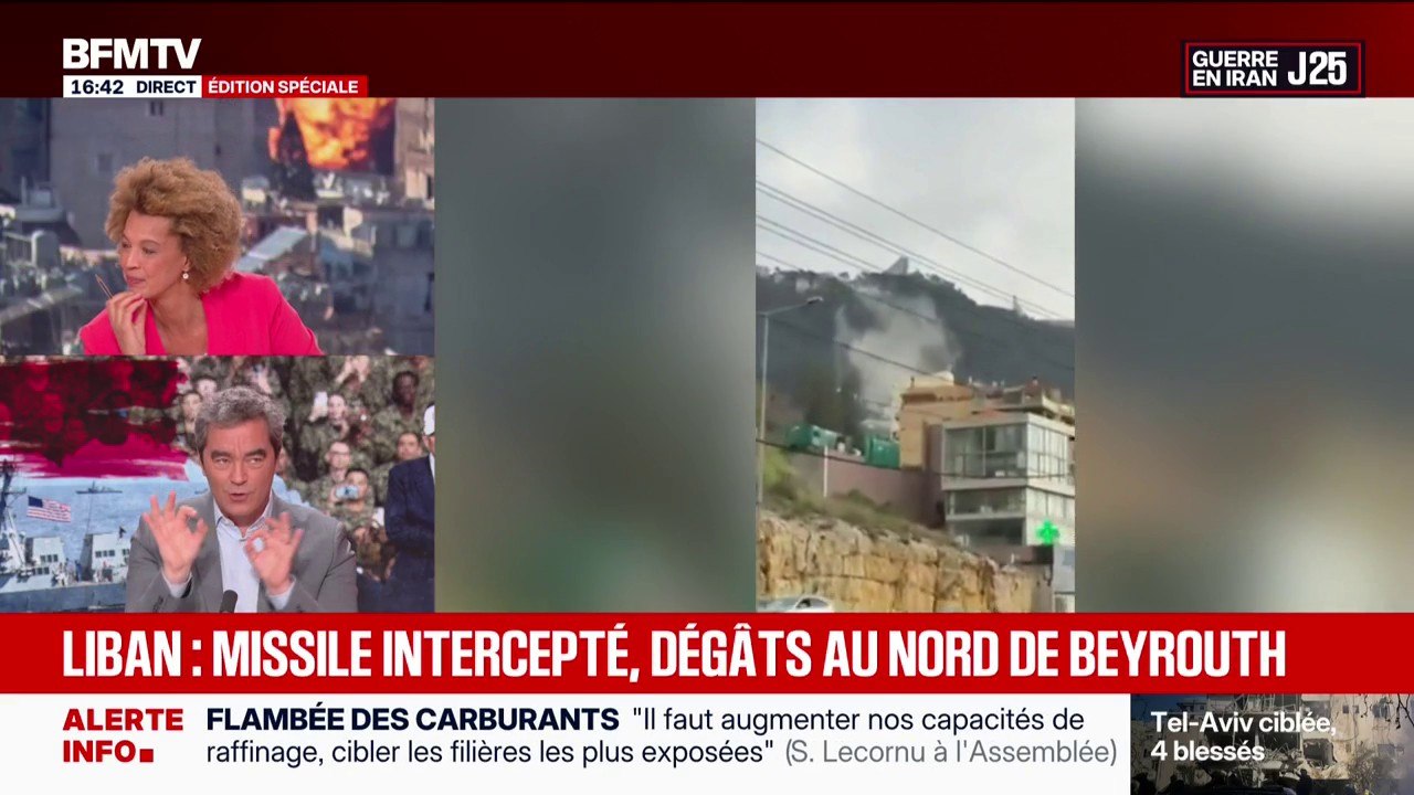Guerre au Moyen-Orient: un missile intercepté au dessus de Beyrouth