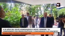 A 50 años del golpe homenajearon a monseñor Kemerer