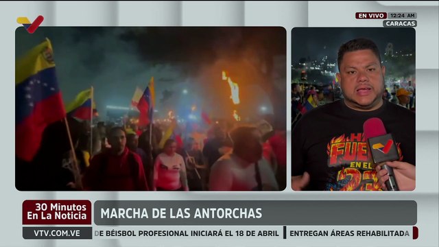 Comunas de la parroquia 23 de Enero se unen a la Marcha de las Antorchas por la paz de Venezuela