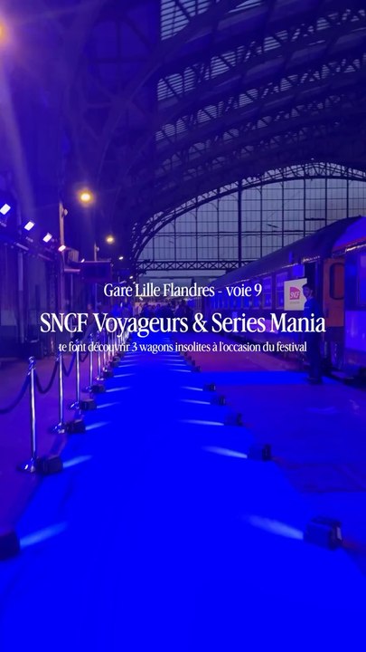 Du 20 au 22 mars, au sein de la Gare Lille Flandres, @sncfvoyageurs et @seriesmania te plonge dans l’univers des séries avec ces 3 wagons insolites.