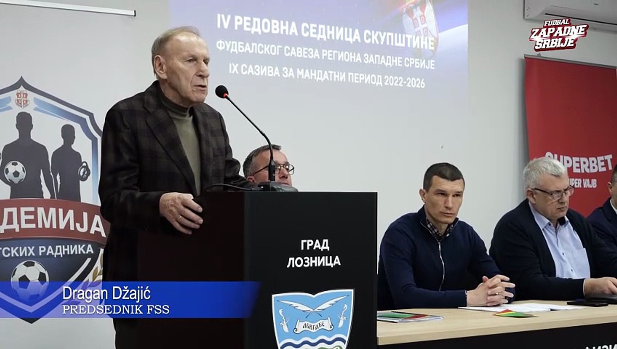 Dragan Džajić i gradonačelnica Loznice na skupštini FSRZS