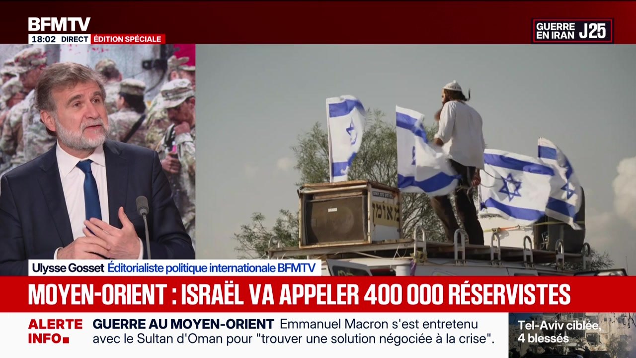 Marschall Truchot : Moyen-Orient, Israël va appeler 400 000 réservistes - 24/03