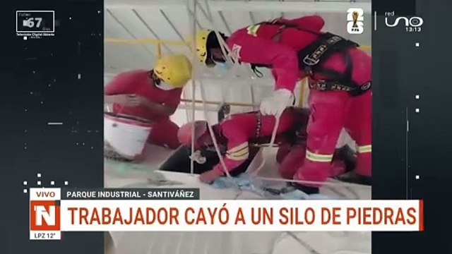 bomberos rescataron aun trabajador