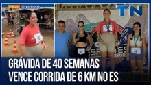 Grávida de 40 semanas vence corrida de 6 km no ES