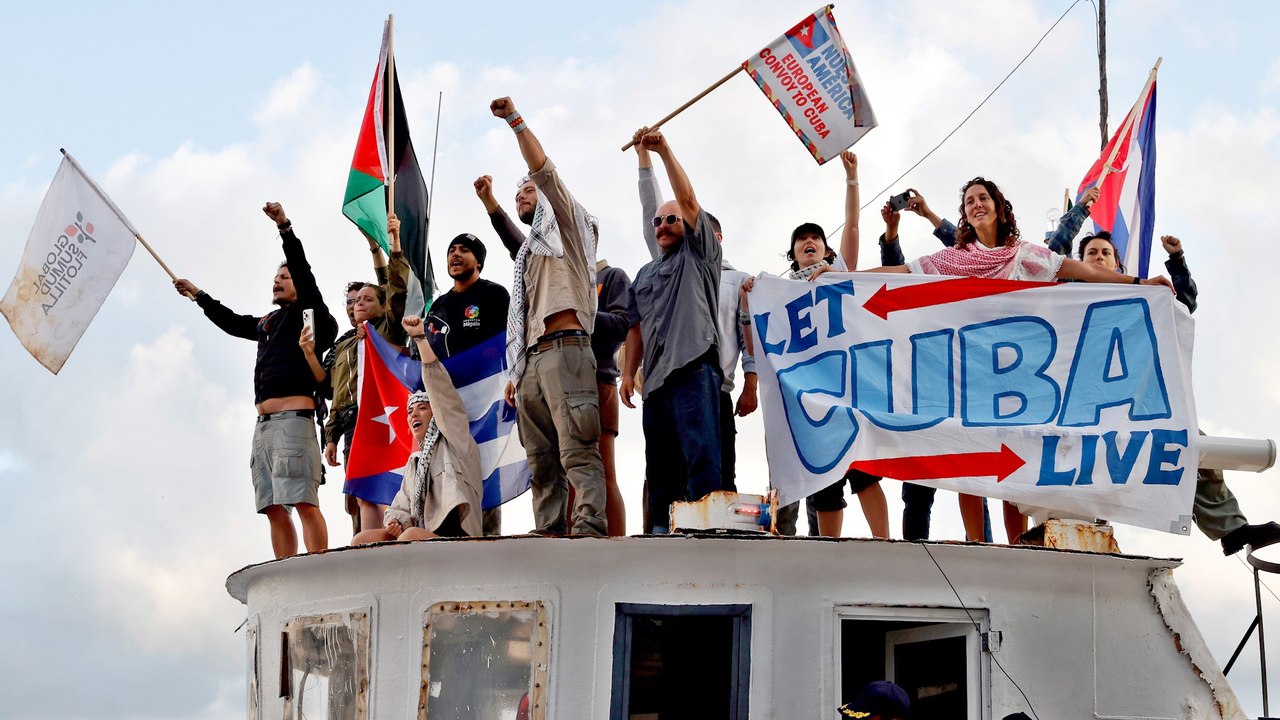 Llega a La Habana la flotilla del convoy 'Nuestra América' con ayuda humanitaria