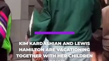 Lewis Hamilton has joined Kim Kardashian and her kids for a spring break trip.