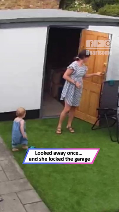 Baby Locks Herself in Garage! Instant Panic Caught on Camera 😳👶|| Heartsome 💖