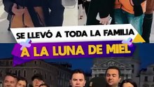 Critican a Jhony rivera por llevarse a toda la familia de su mujer a su luna de miel
