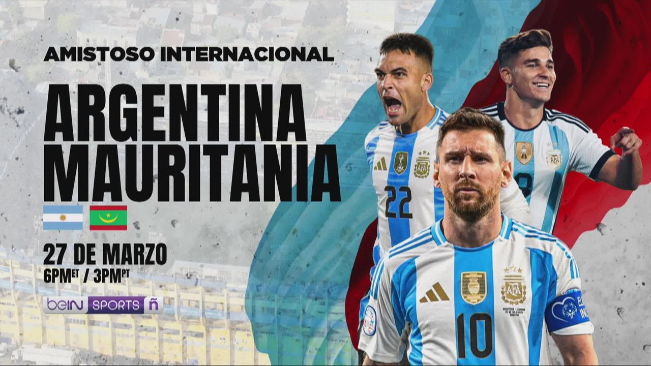 Los campeones del mundo regresan a #beINSPORTS. Messi y Argentina enfrentan a Mauritania este viernes en un duelo que vivirás aquí.  Este viernes: 6 PM ET