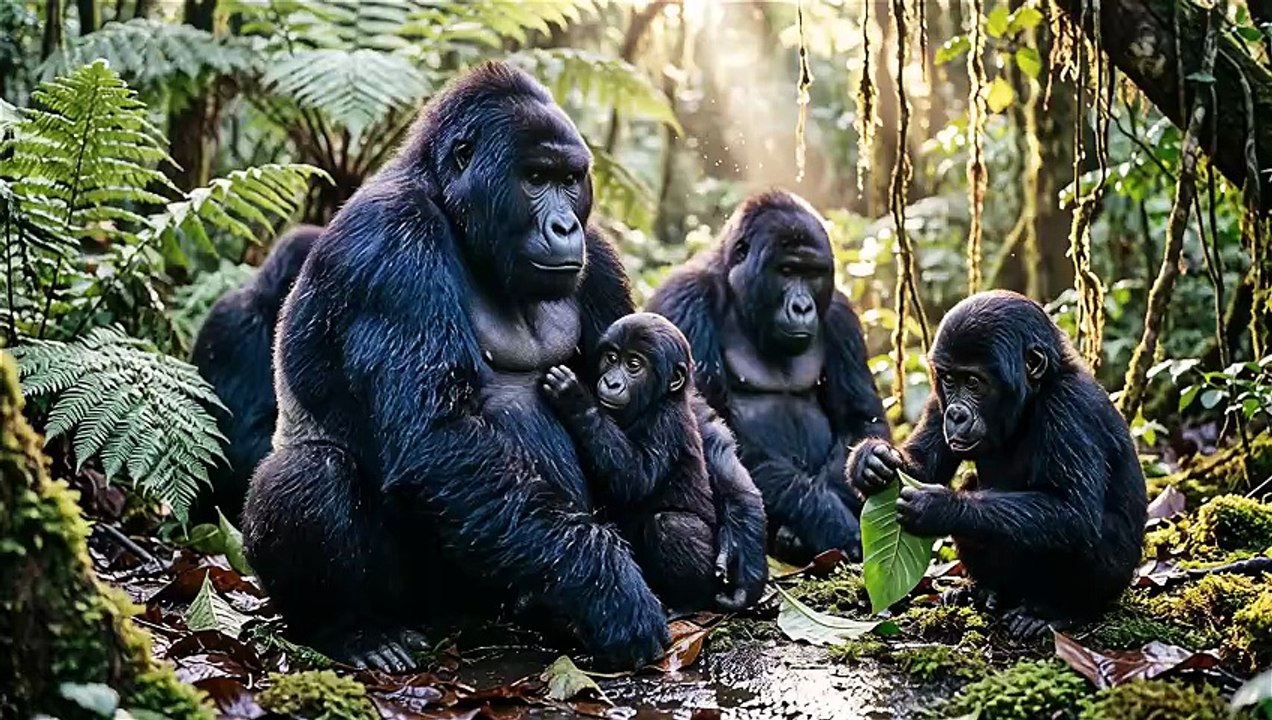 Gorilla Family Moment