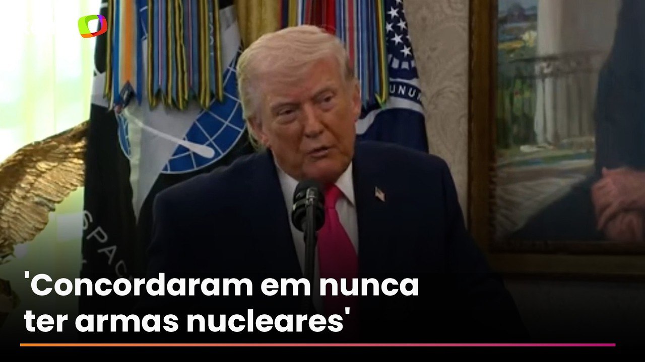 Irã concordou em nunca ter armas nucleares e deu presente aos EUA, diz Trump