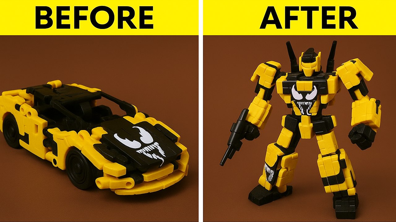 Wow! 😱 We TRANSFORMED a $10 LEGO Car into a $100,000 GIANT VENOM MONSTER! 💀🔥