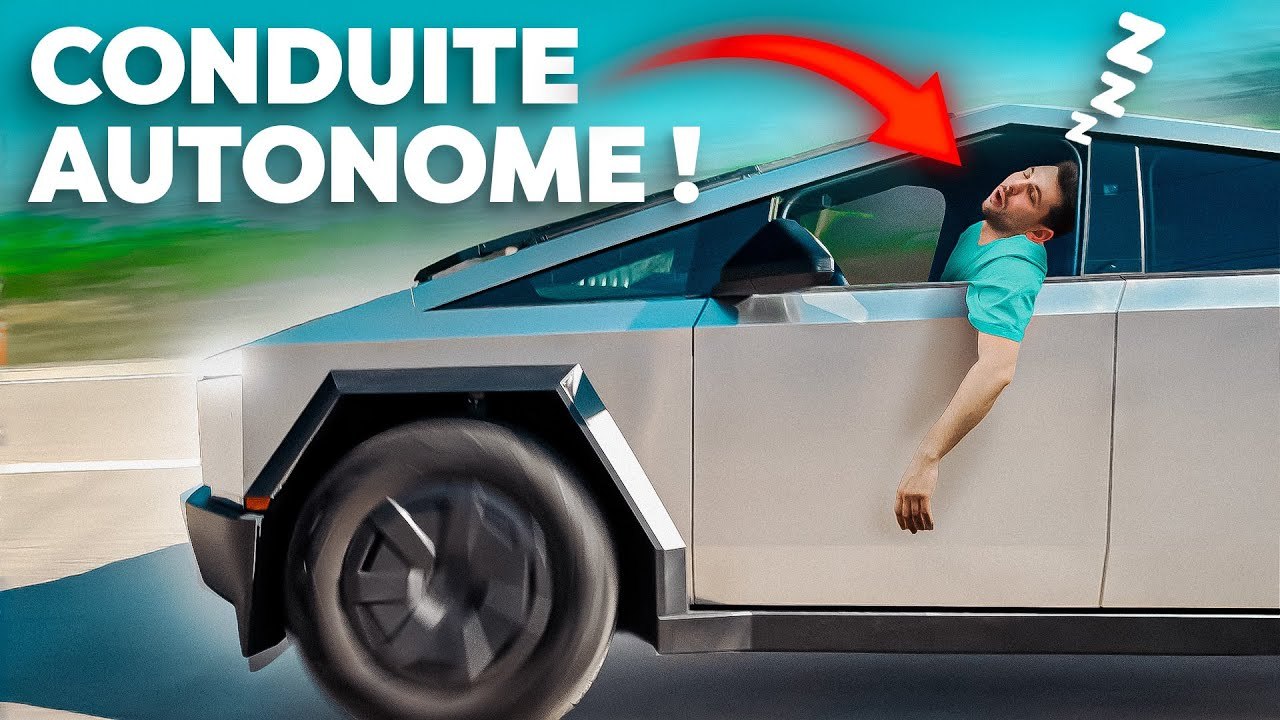 On a testé la conduite 100% AUTONOME ! Tesla Cybertruck