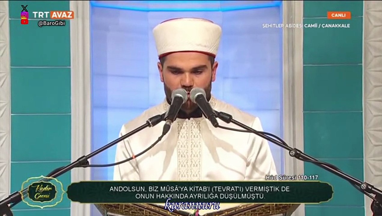 Samed Acar Hud Kadir gecesi Çanakkale Ramazan 2026
