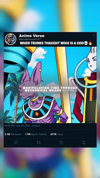 WHEN TRUNKS THAUGHT WHIS IS A GOD💀🔥