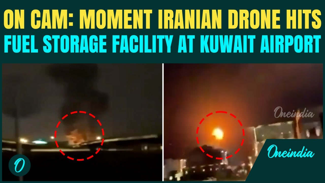 Iran BOMBS Kuwait Airport BREAKING: Iran’s Shahed Drone POUNDS Kuwait’s Fuel Storage Facility| VIDEO