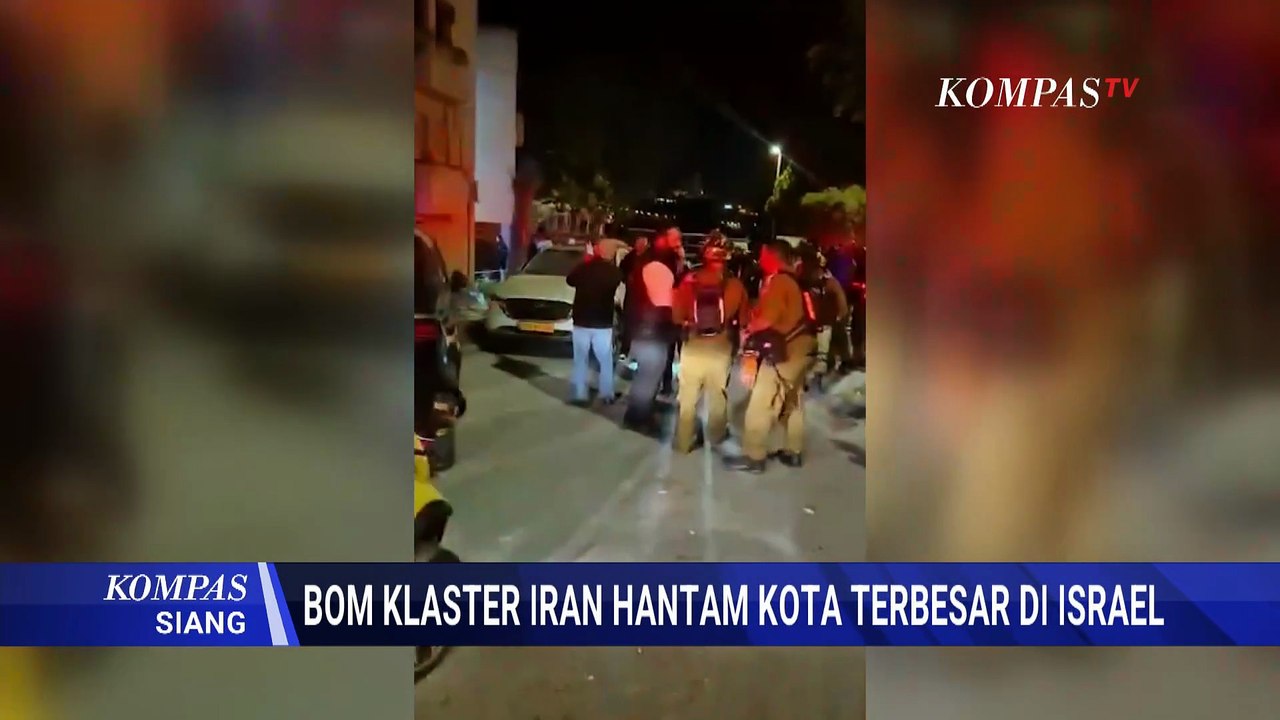 TERBARU! Iran Serang Israel, Rekaman Tunjukkan Detik-Detik Rudal Klaster Hantam Pinggiran Haifa