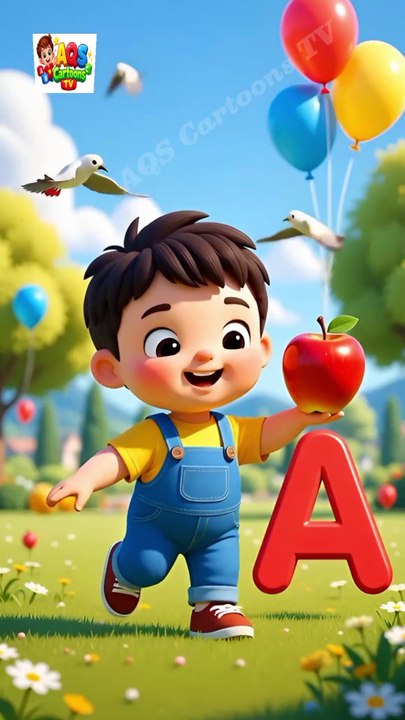 A for Apple |ABC Learning for Kids |Nursery Rhymes |AQS Cartoons TV