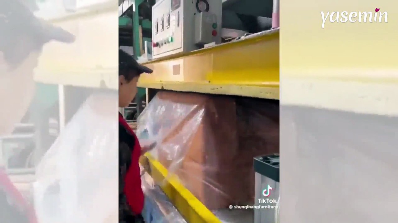 Çin'de akılalmaz koltuk paketleme tarzı! Minicik kutuya sığdırıp tüm dünyaya satıyorlar