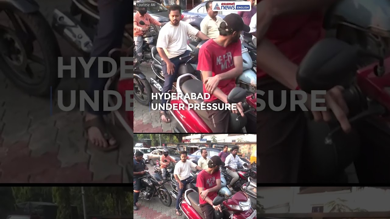 West Asia War Triggers Fuel Panic in India: Massive Queues at Petrol Pumps in Hyderabad #Shorts