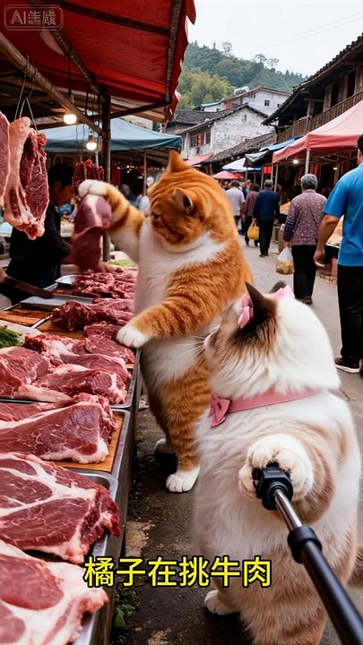 Mon chat achète des poulets