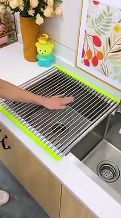 Premium Sink Drainer Grill | Stainless Steel Grill for Fast Dish Drying | Kitchen Organizer