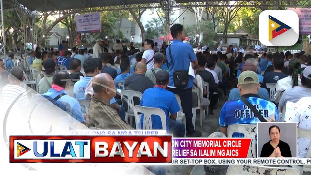 PUJ drivers, dumagsa sa Quezon City Memorial Circle para makatanggap ng P5K cash relief sa ilalim ng AICS | ulat ni Elijah Canlas