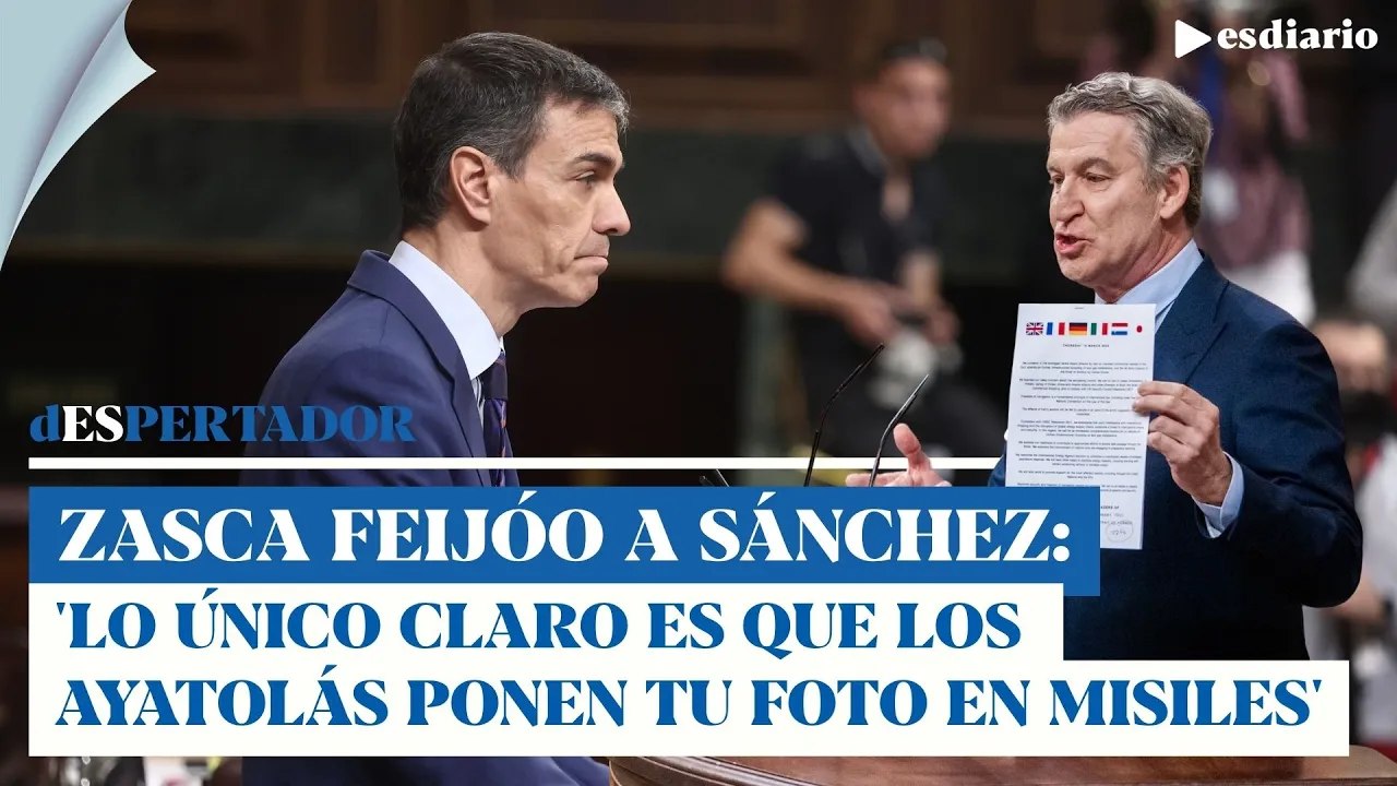 Brutal zasca de Feijóo a Sánchez: 'Lo único claro es que los ayatolás ponen sus fotos en misiles'