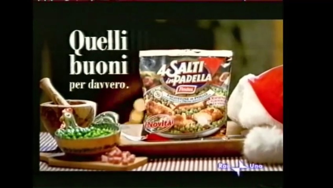Pubblicità/Bumper anno 2004 2 Maggio RAI 1 - 4 Salti In Padella (Versione Natale)
