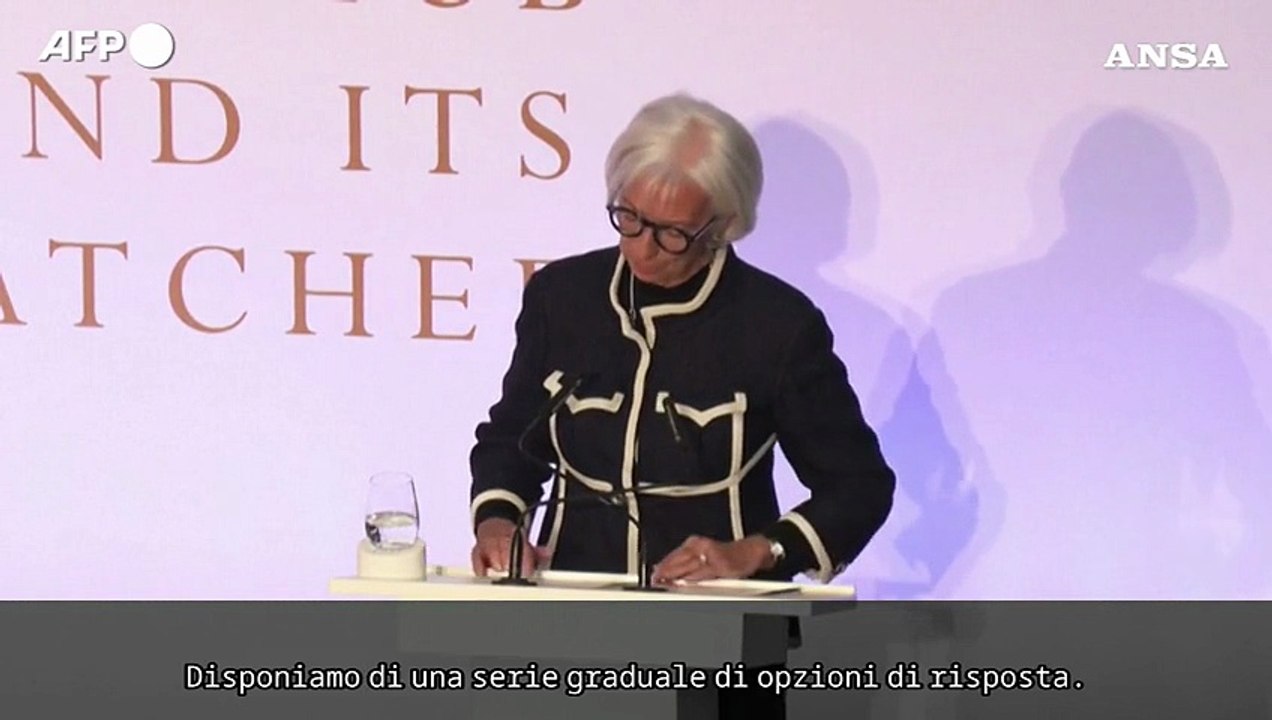 Lagarde: "Bce pronta ad agire se lo shock energetico e' persistente"
