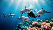 Dolphin Protects Diver