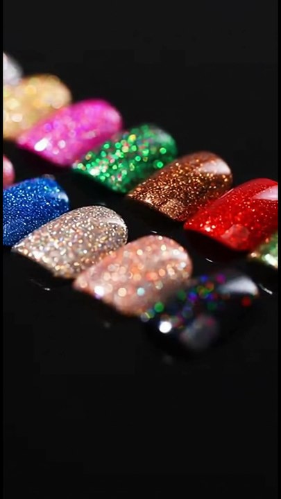 Teenitor Glitter Short Press On Nails – 288PCS Square Fake Nails Kit