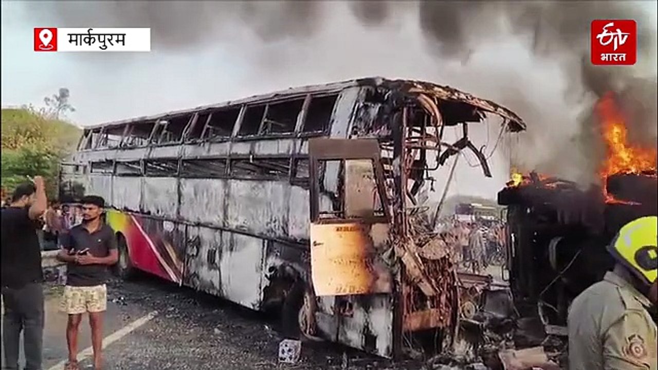आंध्र प्रदेश में दर्दनाक हादसा: बस-ट्रक टक्कर क...