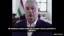 Orban: stop gas a Ucraina finché non fornisce petrolio tramite Druzhba