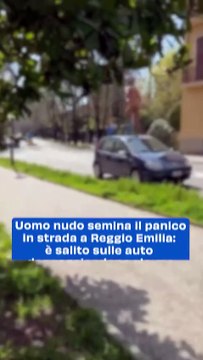 Uomo Nudo Corre per le Strade di Reggio Emilia: Bloccato dalla Polizia dopo Aver Danneggiato Auto